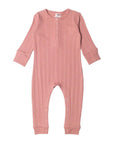 Long Sleeve Henley Onesie | Dusk Marle