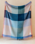 Recycled Wool Full Size Blanket | Apricot Frame Check