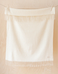 Lambswool Baby Blanket | Oatmeal Gingham