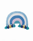 Wool Hook Cushion | Cool Rainbow with Tassels - Merino & Me