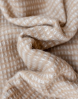 Recycled Wool Full Size Blanket | Natural Waffle