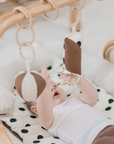 Rattan Play Gym Bundle | 100% Wool Filled | Chocolate Spot