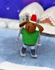 Felt Christmas Puppy Ornament