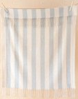 Lambswool Baby Blanket | Oatmeal & Grey Stripe