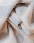 Lambswool Baby Blanket | Oatmeal & Grey Stripe