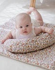 Tummy Time Pillow | Boho Floral & Wool