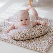 Tummy Time Pillow | Boho Floral & Wool