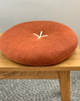Button Cushion | Rust