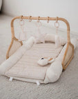 Rattan Play Gym Bundle | 100% Wool Filled | Lined Linen