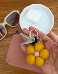 Felt Flower Keychain | Yellow Flower - Merino & Me