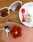 Felt Flower Keychain | Red Flower - Merino & Me