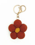 Felt Flower Keychain | Red Flower - Merino & Me