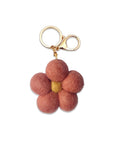 Felt Flower Keychain | Rust
