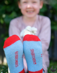 Thick Merino Gumboot Socks | Light Blue Clouds - Merino & Me