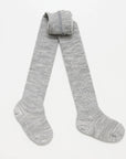 Baby & Kids Tights | Grey Marle Cable - Merino & Me