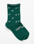 Ladies Roll Top Crew Socks | Flora - Merino & Me