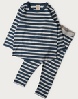 Merino Pyjama Set | Denim Stripe - Merino & Me