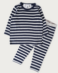 Merino Pyjama Set | Navy Stripe - Merino & Me
