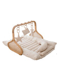 Rattan Play Gym Bundle | 100% Wool Filled | Lined Linen