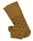 Knee Length Ladies Merino Wool Socks | Mustard Dotty