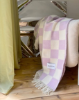 Checkerboard Blanket | Lilac White