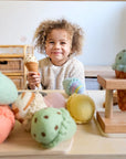 Felt Food Play Set | Waffle Cones and 9 Ice Cream Scoops