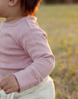 Long Sleeve Henley Top | Dusk Marle