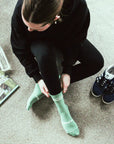 Ladies Crew Socks | Sage Laneway