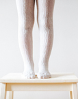 Baby & Kids Tights | Oatmeal Cable - Merino & Me