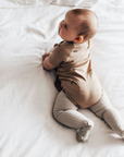 Baby & Kids Tights | Oatmeal Cable - Merino & Me