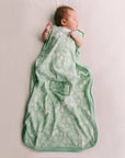 Mini Three Season Side Zip Mid-Weight Sleep Sack | Moss Wilderness - Merino & Me