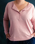 Womens Pyjama Top | Dusk Stars - Merino & Me