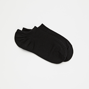Mens Sneaker Sock Twin Pack | Black - Merino & Me