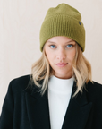 Cashmere & Merino Beanie | Olive - Merino & Me