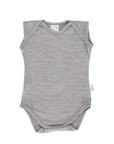 Singlet Bodysuit | Grey Marle - Merino & Me