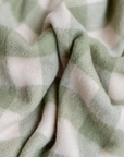 Lambswool Baby Blanket | Green Gingham