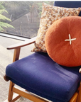 Button Cushion | Rust
