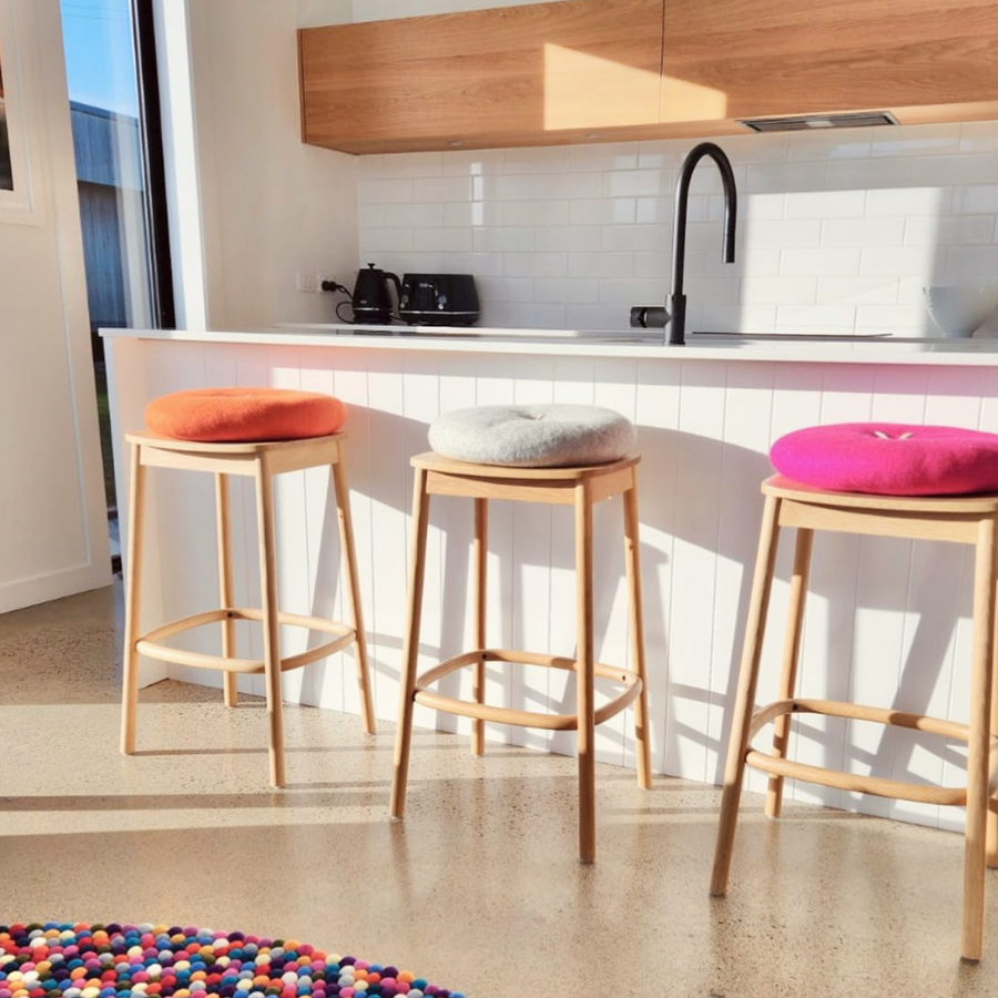 Button Cushion | Hot Pink