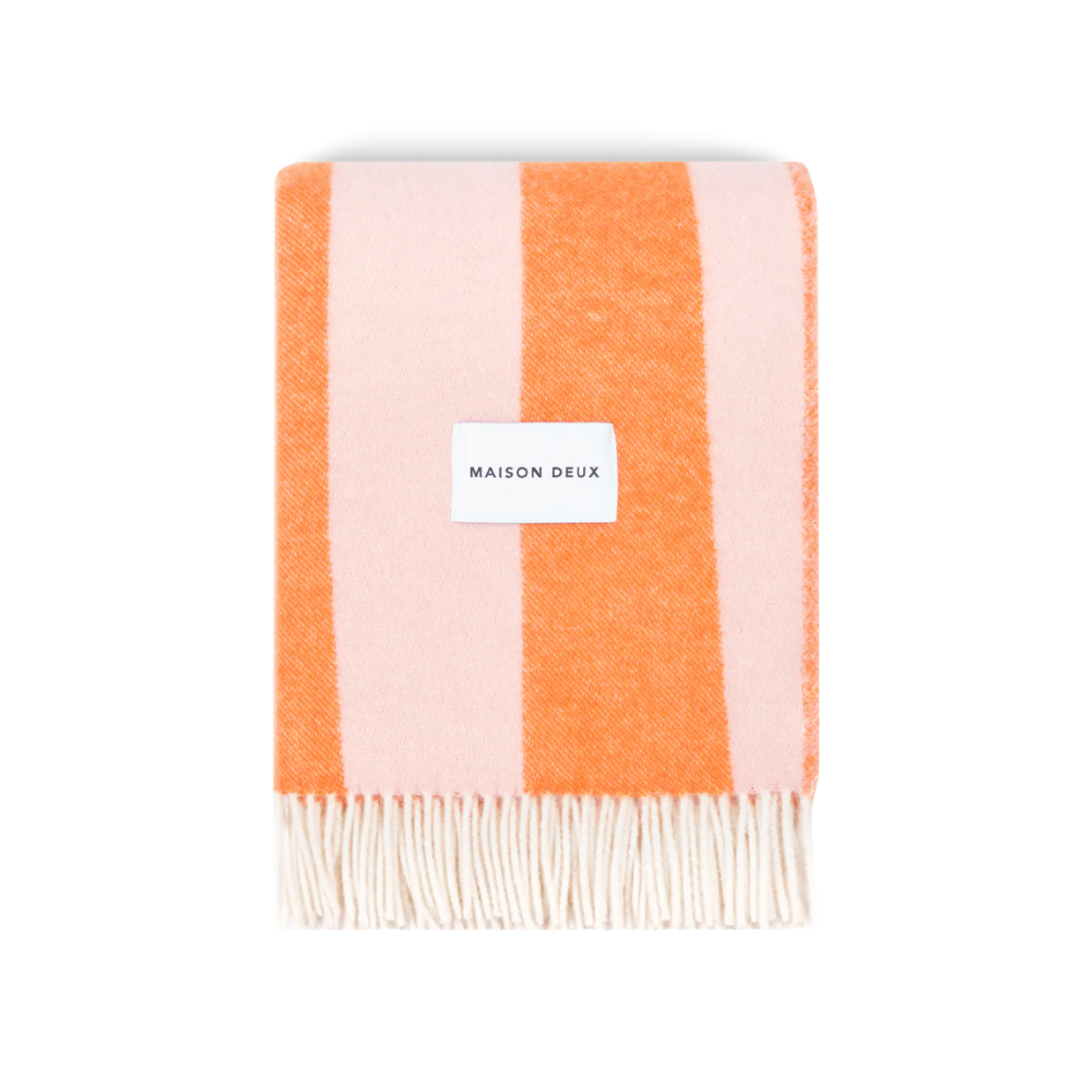 Rough Stripe Blanket | Pink Carrot
