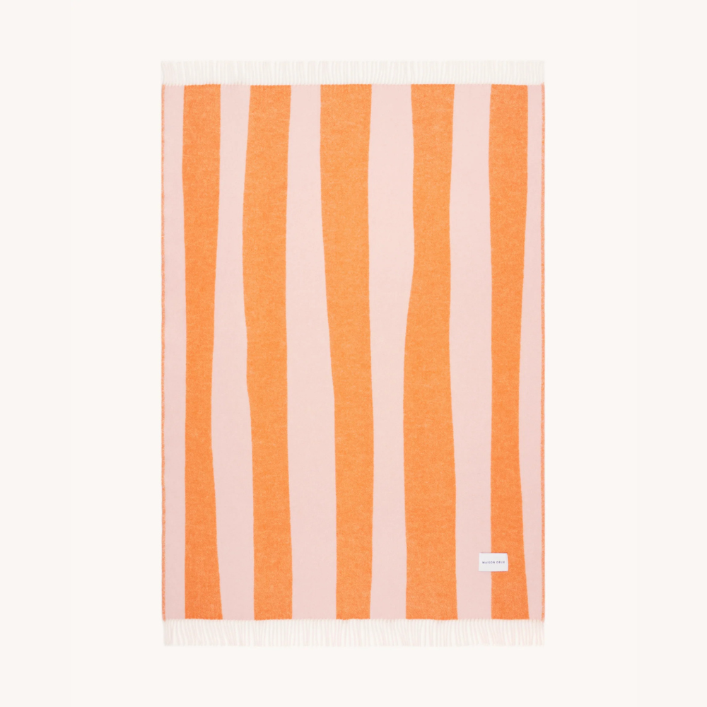 Rough Stripe Blanket | Pink Carrot