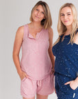 Womens Pyjama Tank | Dusk Stars - Merino & Me