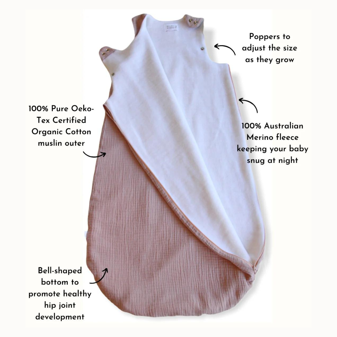Winter Merino Sleeping Bag | Honey Stripe - Merino & Me