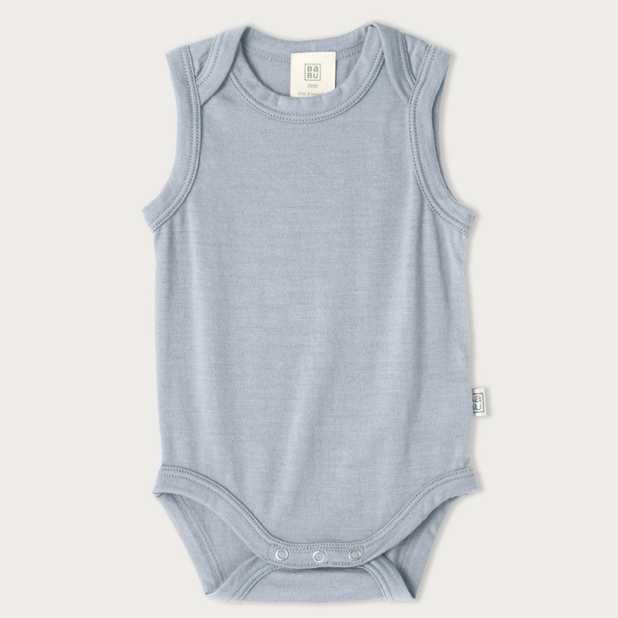 Merino Singlet Bodysuit | Periwinkle