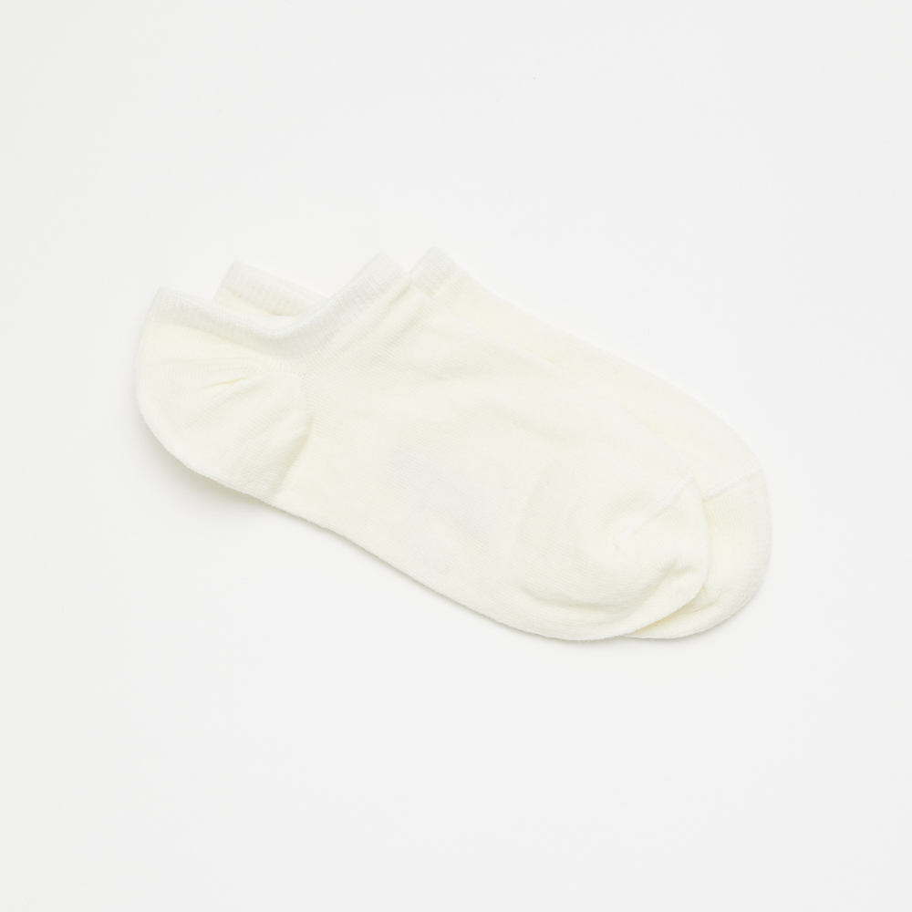 Womens Sneaker Sock Twin Pack | White - Merino & Me