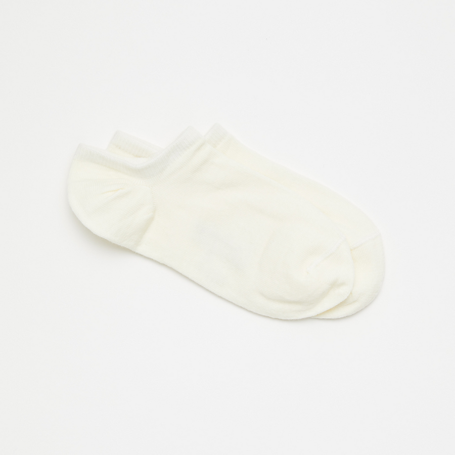 Womens Sneaker Sock Twin Pack | White - Merino & Me