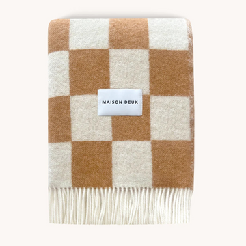 Checkerboard Blanket | Terra White