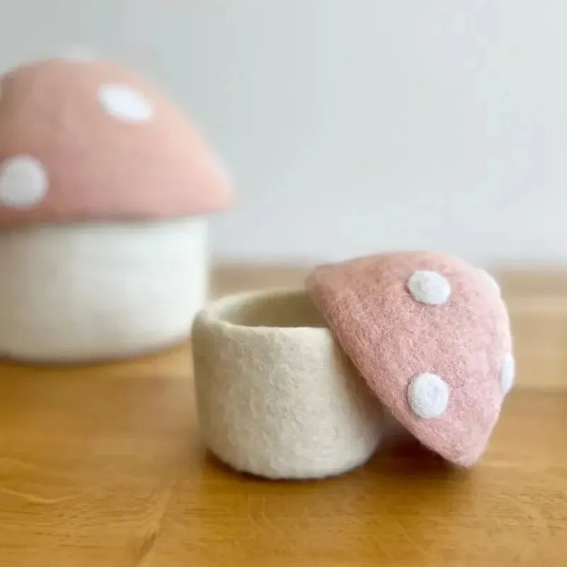 Mini Toadstool Trinket Box | Blush