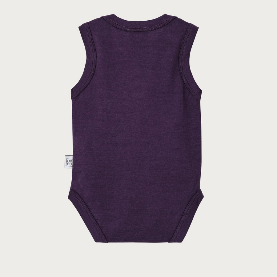 Merino Singlet Bodysuit | Plum