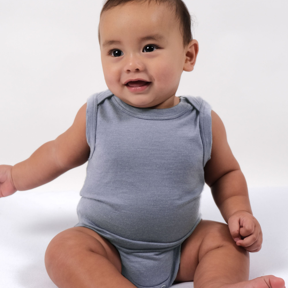 Merino Singlet Bodysuit | Periwinkle