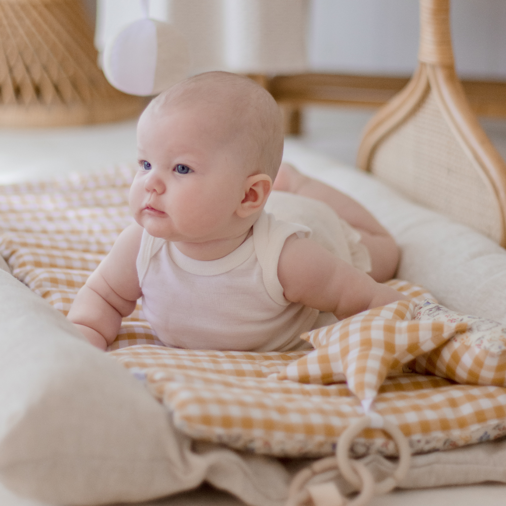 Rattan Play Gym Bundle | 100% Wool Filled | Natural Bunny